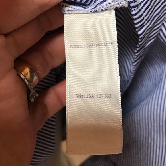 Rebecca Minkoff Off the Shoulder Ruffle Top Blue S - Picture 6 of 8